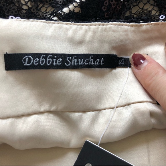 NWT Debbie Shuchat Sparkly Lace Sequin Skirt - Picture 6 of 12